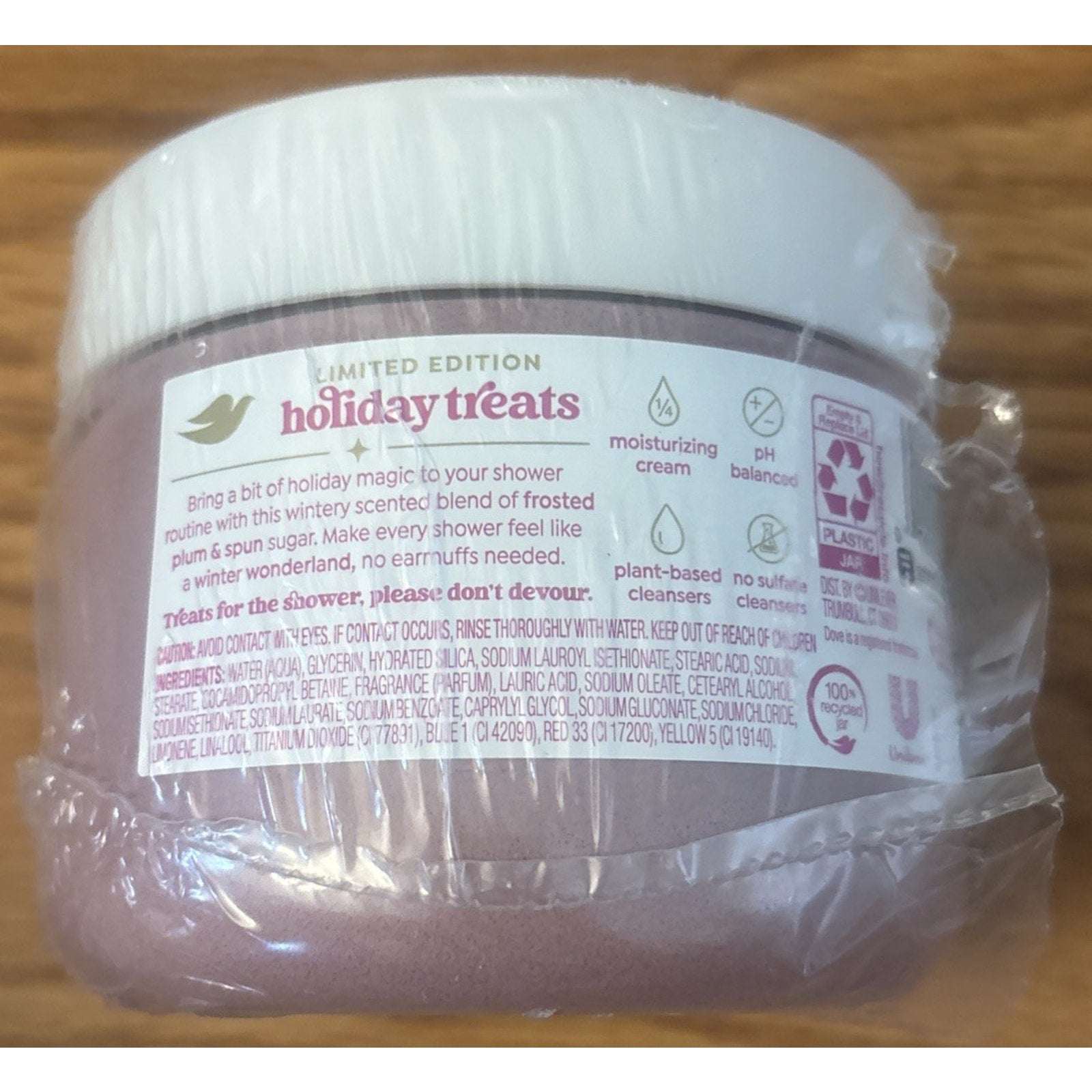 2PC Dove Frosted Plum Berry Body Scrub - Limited Edition - Holiday Treats