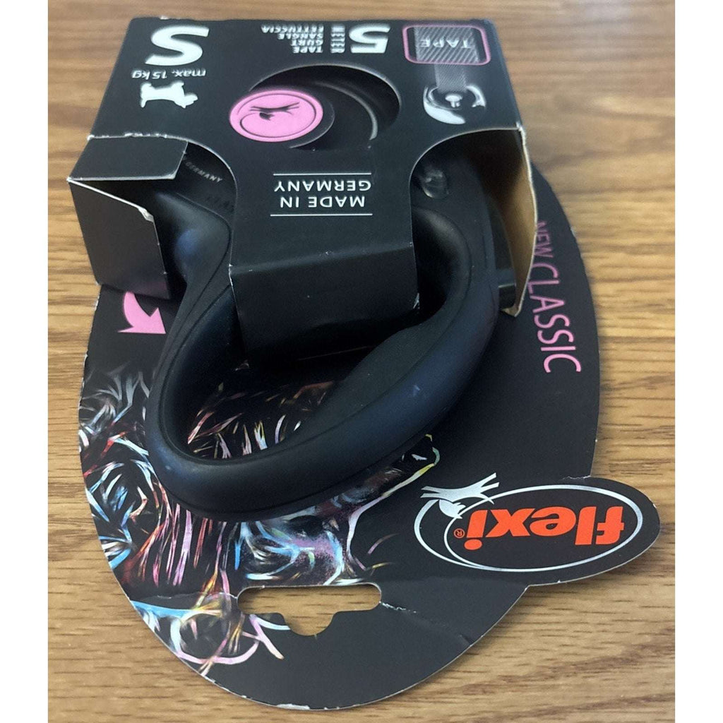 FLEXI New Classic Tape Retractable Dog Leash S Small Black 16ft Up to 33lbs