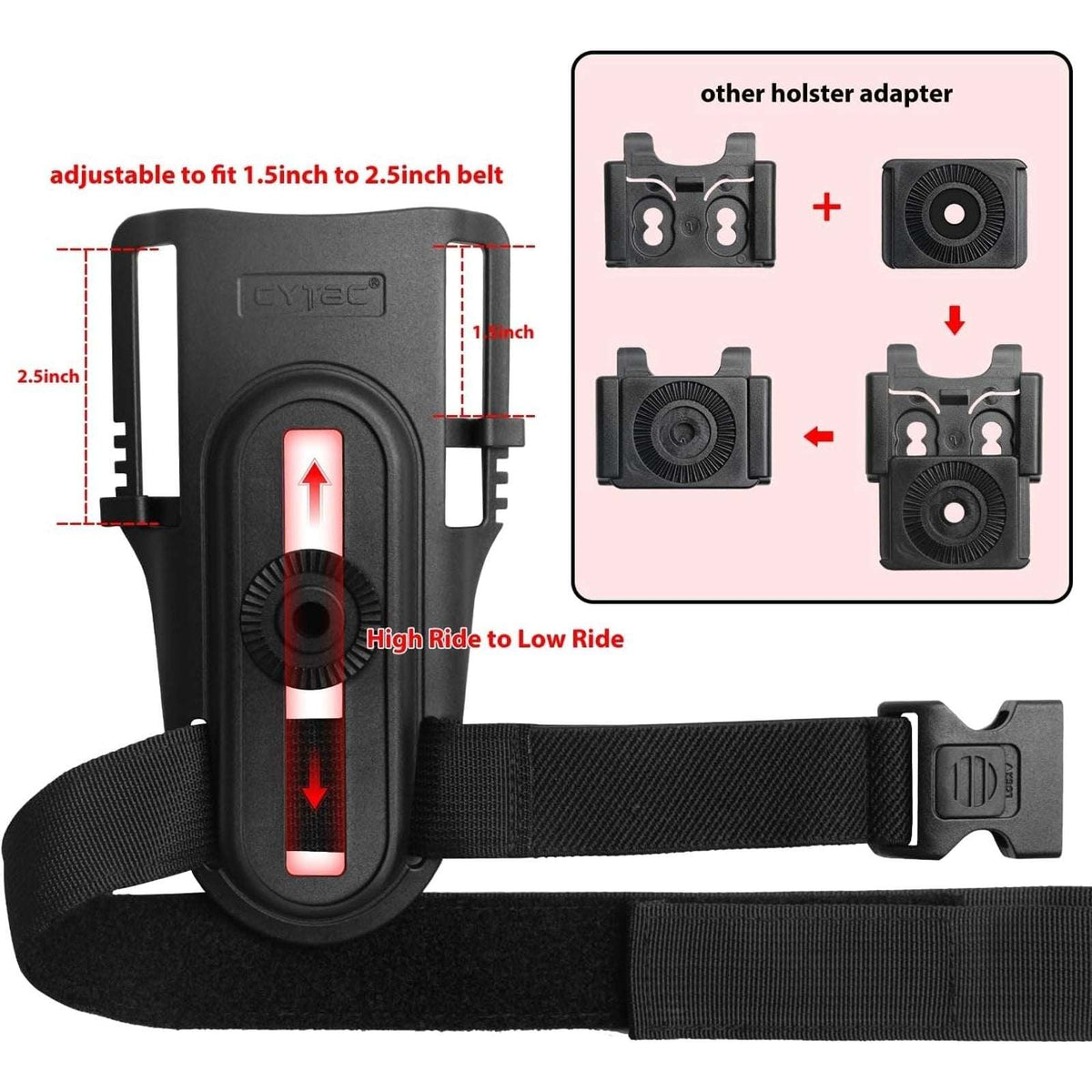 Cytac Level II RH Tactical Low Ride Drop Leg Holster Universal 100+ Pistol Glock