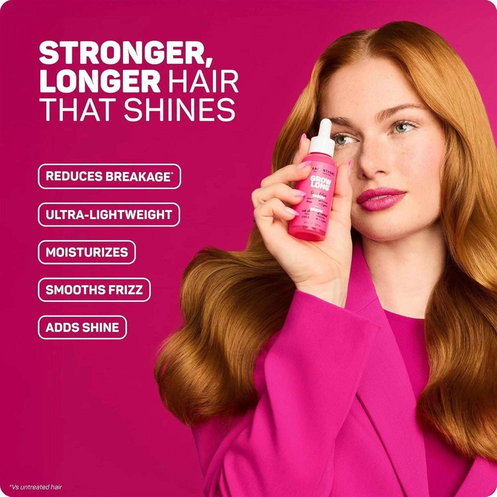 Grow Long Scalp & Hair Serum By Marc Anthony 2 FL OZ Rosemary Caffeine Biotin Gi