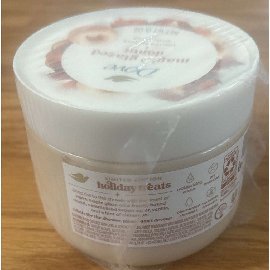 3PC Dove Limited Edition Maple Glazed Donut 1 x Body Wash & 2 x Body Scrub Set