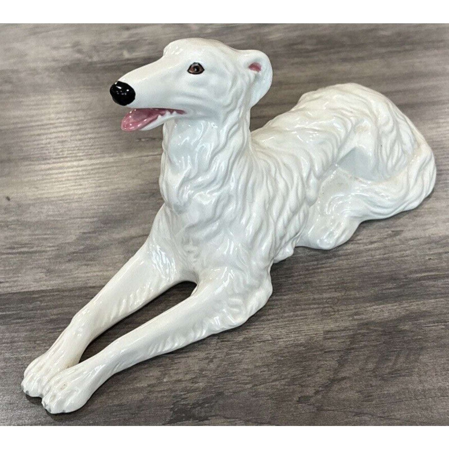 1960 Holland Mold Vintage Hand-Painted Ceramic Large Borzoi Russian Wolfhound