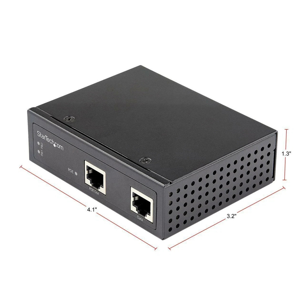 StarTech.com Industrial Gigabit PoE+ Injector 30W TAA 802.3at Midspan DIN Rail