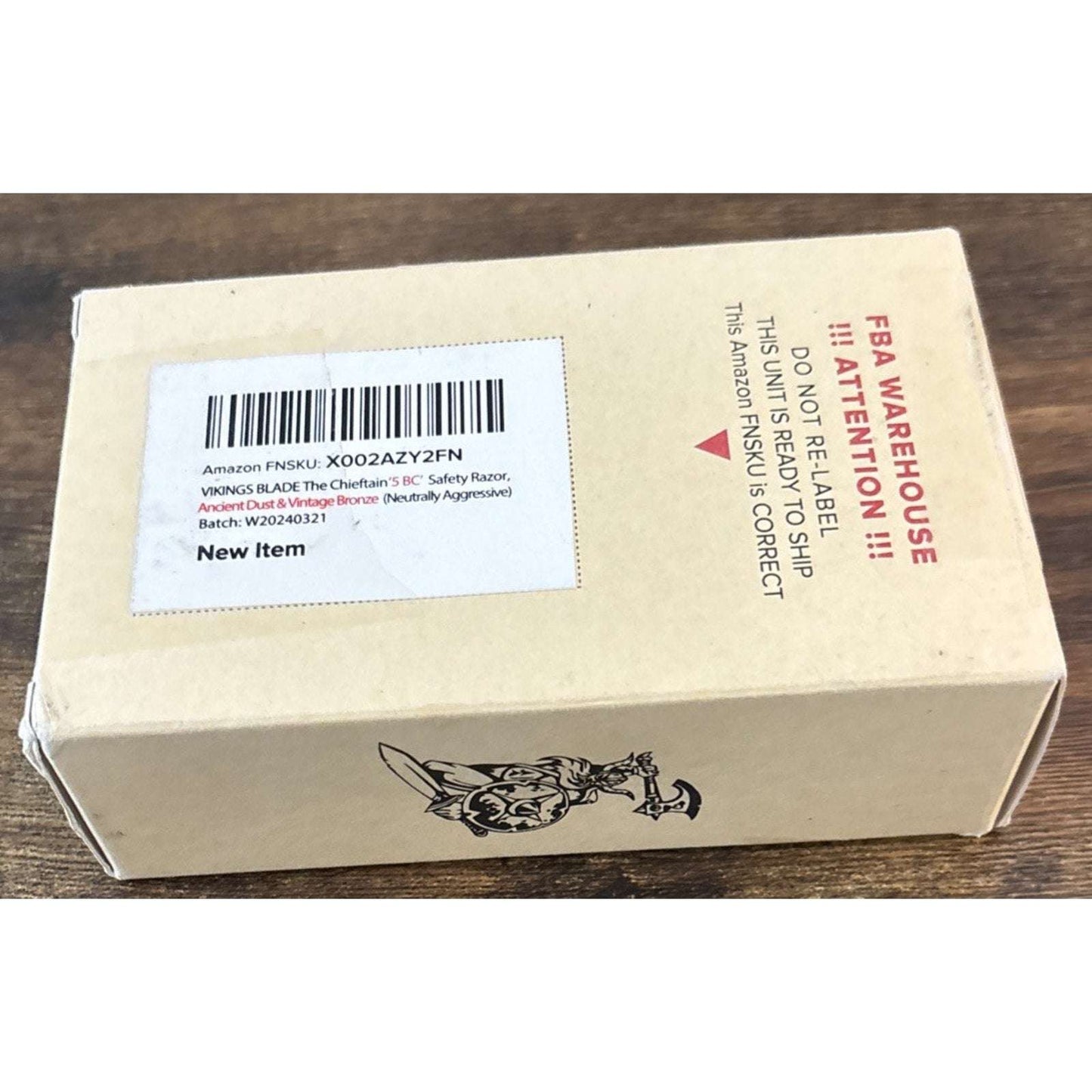 Vikings Blade The CHIEFTAIN 5 BC Safety Razor Ancient Dust Vintage Bronze Kit