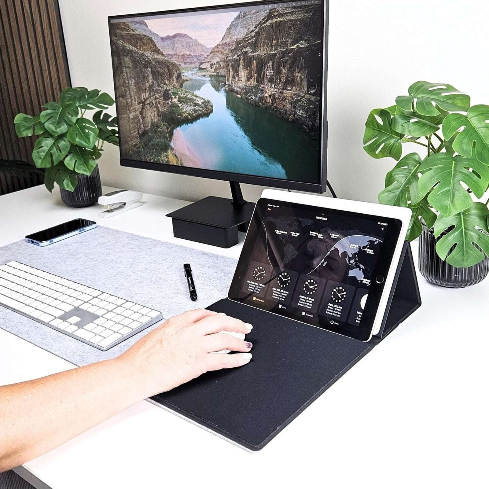 Mousepad w/ Dry Erase Whiteboard/Tablet/Phone Stand Manage To-Do List Take Notes