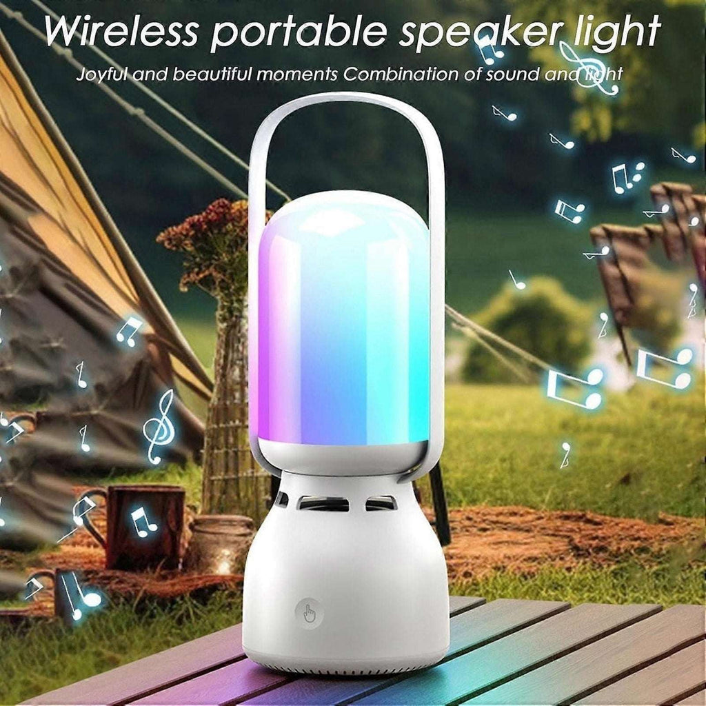 Rechargeable Camping Tent Lantern with Bluetooth Speaker Outdoor Table RGB Light