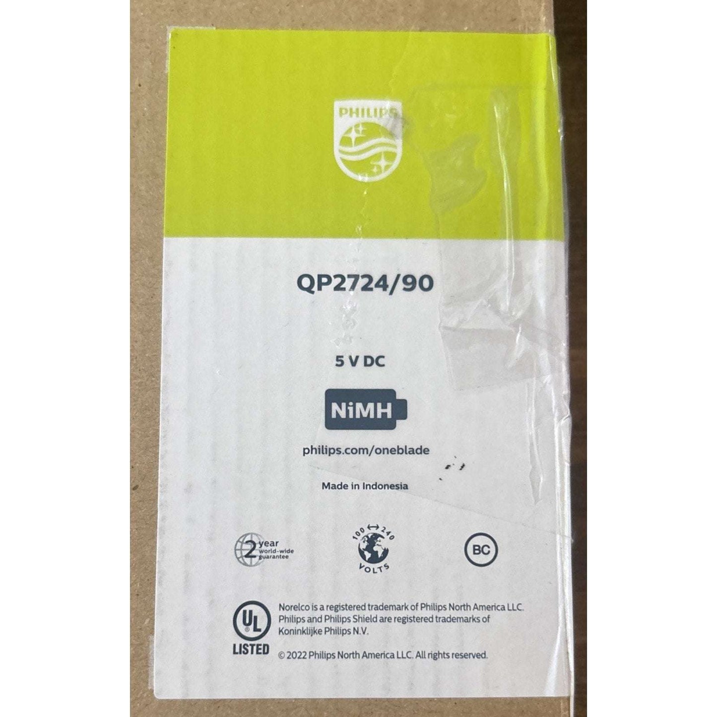 Philips Norelco OneBlade 360 Face Hybrid Electric Beard Trimmer Shaver QP2724/90