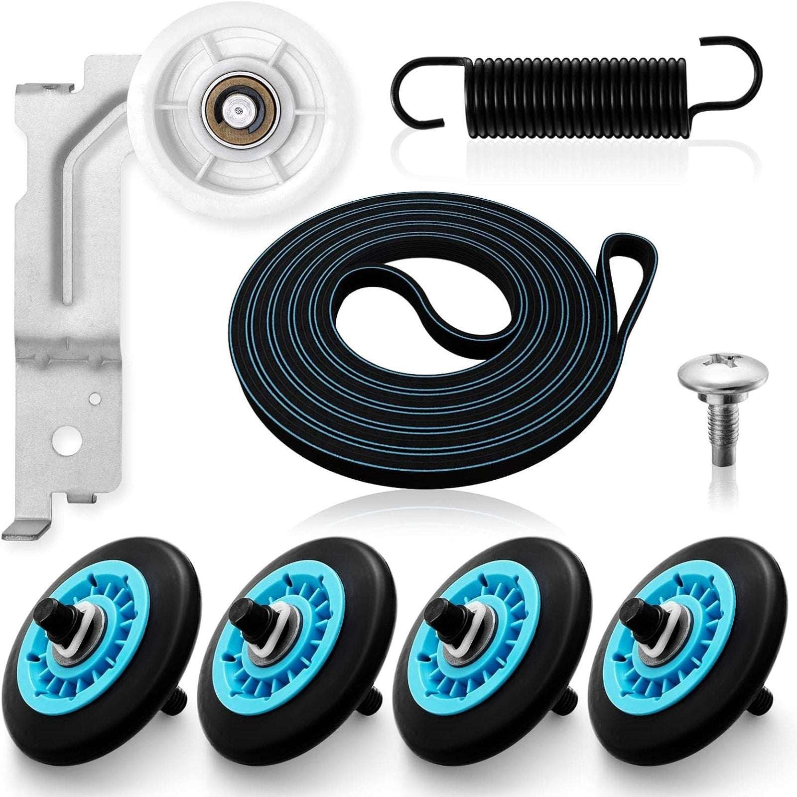 Samsung DV40J3000EW/A2 DV42H5000EW/A3 Dryer Drum Belt Pulley & Rollers Kit