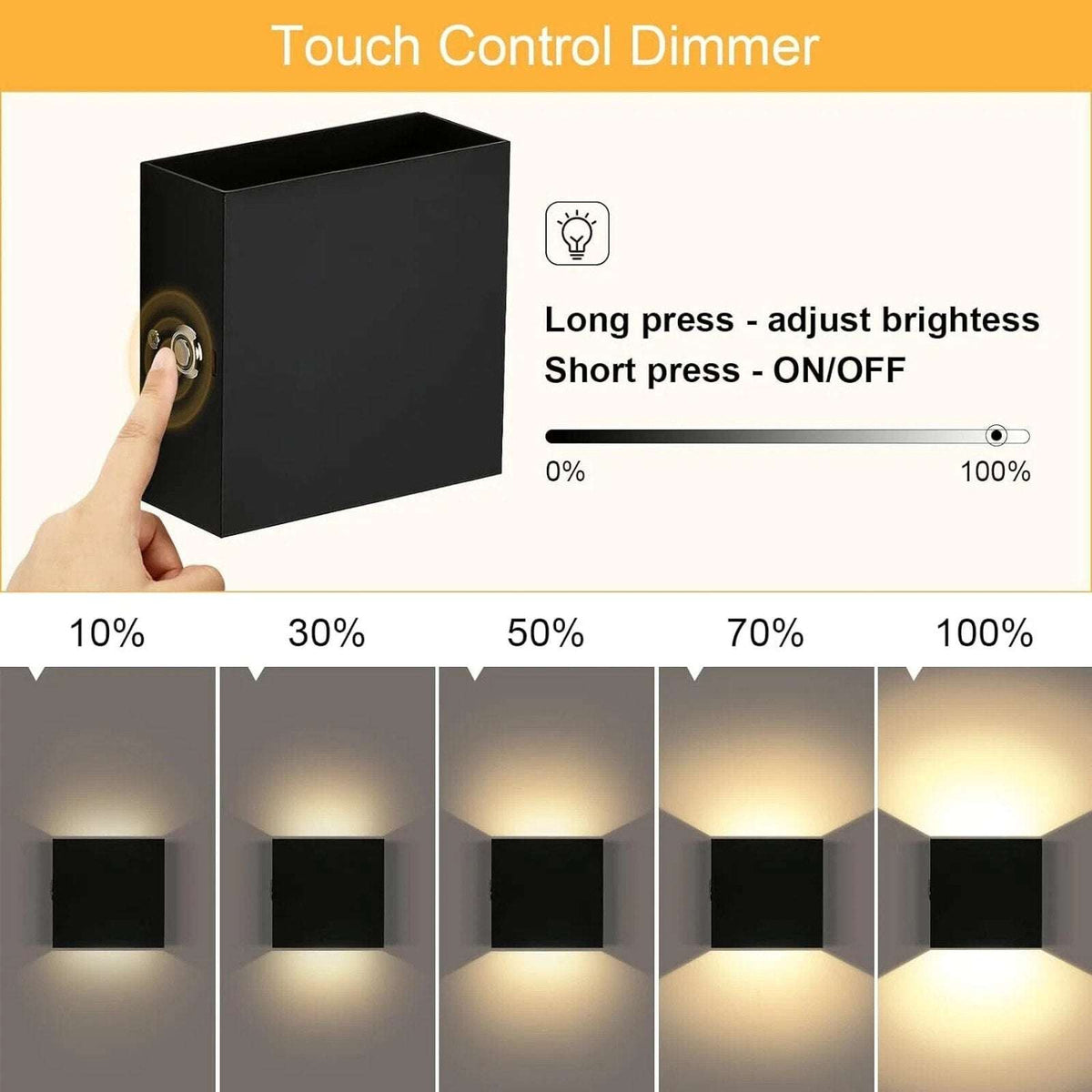 RGB Battery Operated Sconce with Remote Dimmable LED Wall Light Rechargeable