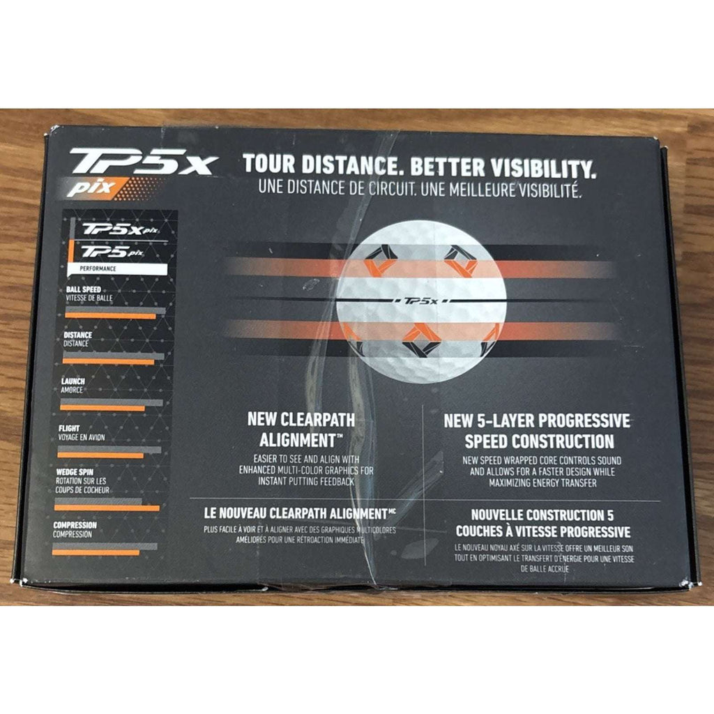 New TaylorMade TP5x Pix Golf Balls 12 Pack Dozen ClearPath Speed Wrapped Core