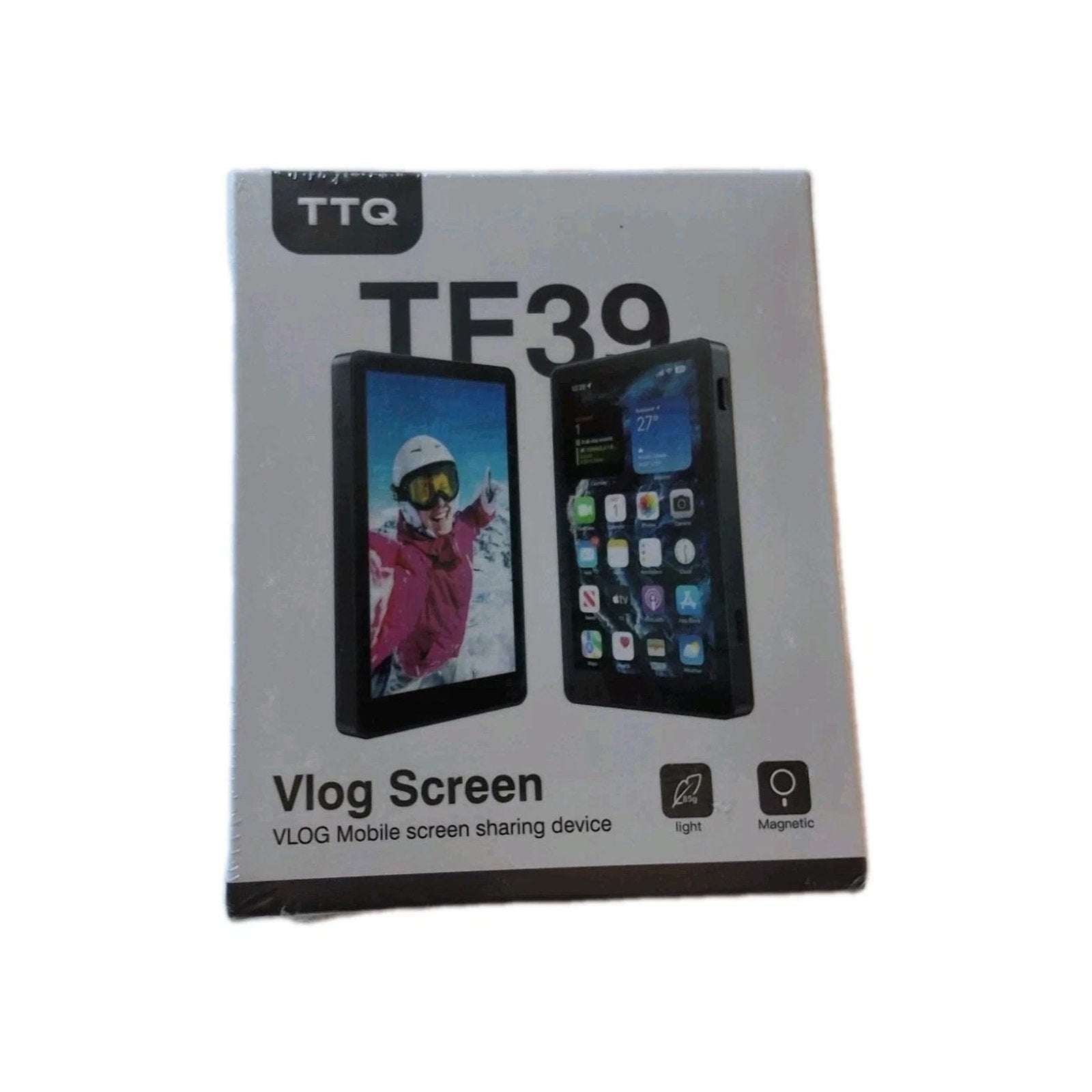 TTQ Vlog Screen Selfie Video Monitor TF39 Magnetic Remote Control NewOB No USB-C