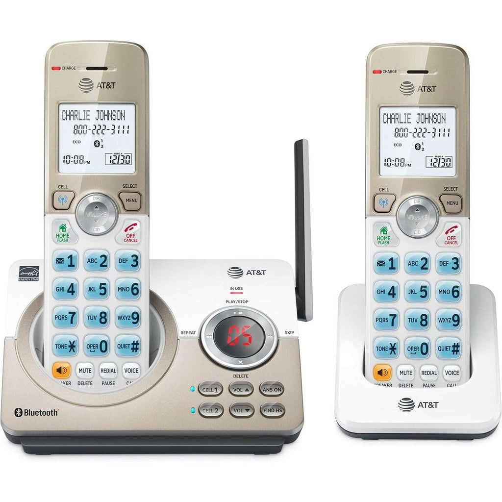 AT&T DL72219 Expandable 2 Handset Cordless Phone Answering Sys w Connect to Cell