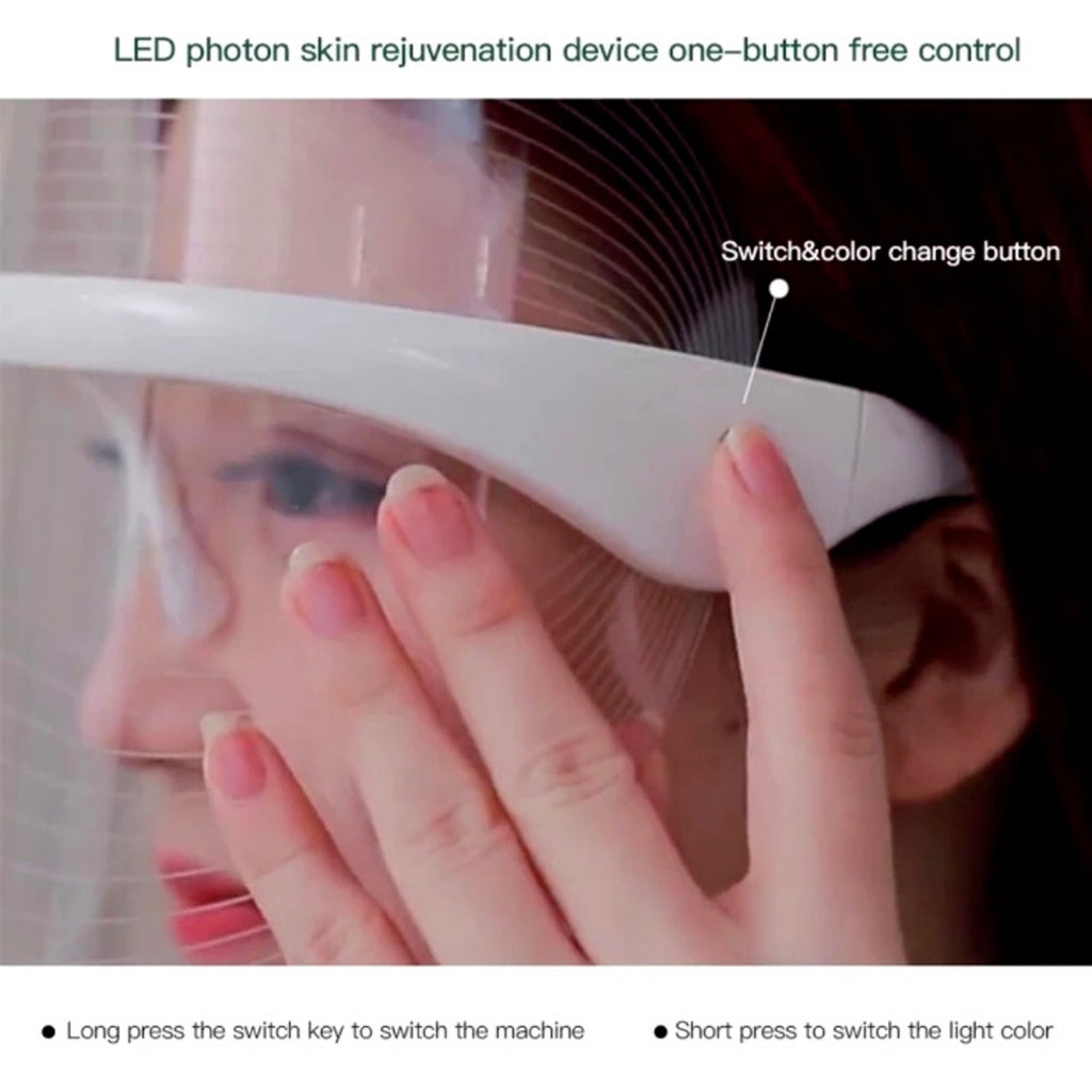 7 Color LED Light Photon Face Neck Mask Rejuvenation Skin Facial Therapy Wrinkle