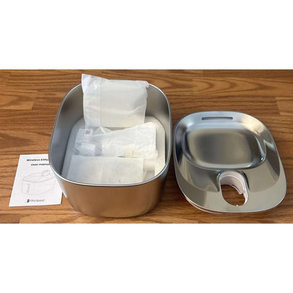KittySpout 4L Stainless Steel Pet Water Fountain Silent Wireless Motion Sensor