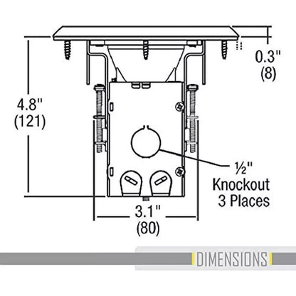 RACO Hubbell Floor Box Kit (Floor Receptacle) Polished Brass 6239BP