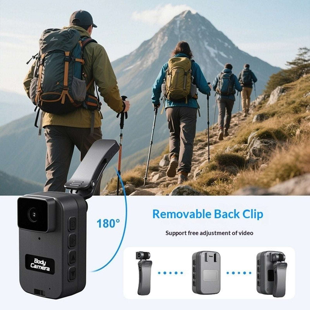 1080P Mini WiFi Body Camera w/ Audio Waterproof Car Sports Recorder w/ Back Clip