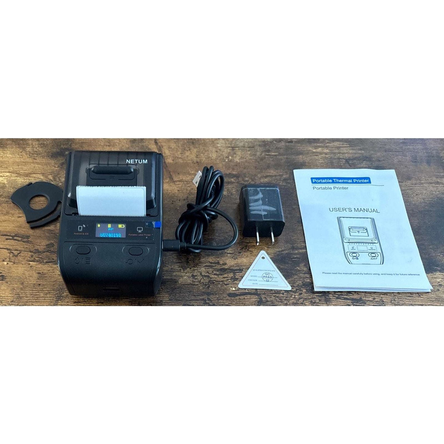 G5 Netum Bluetooth Thermal Label Maker Printer Android IOS Windows Black NEW/OB