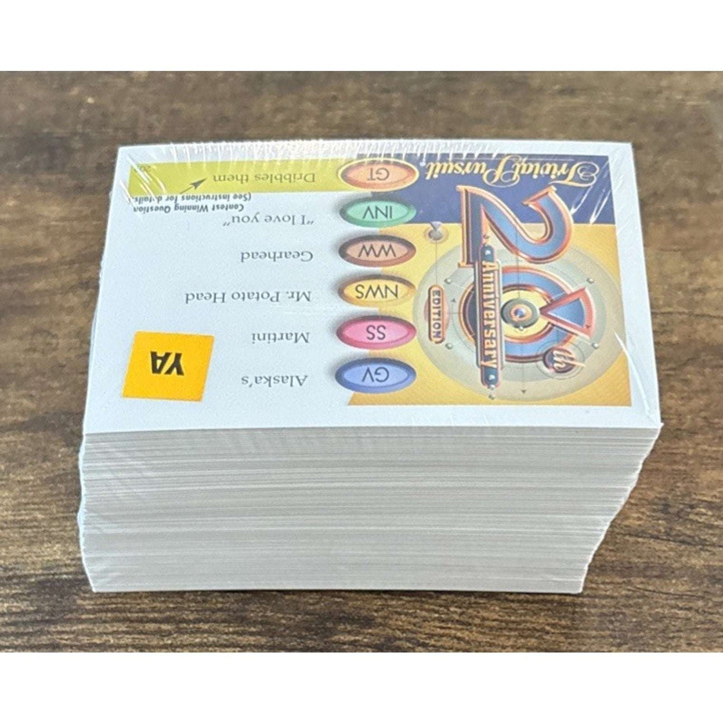 Trivial Pursuit 20th Anniversary Edition Deck of 200 YA Trivia Cards Sealed New