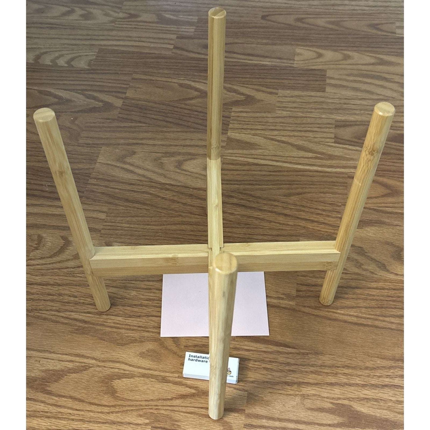 Bees & Buds 100% Bamboo Large Plant Stand for 12 Inch Pots Mid Century Modern