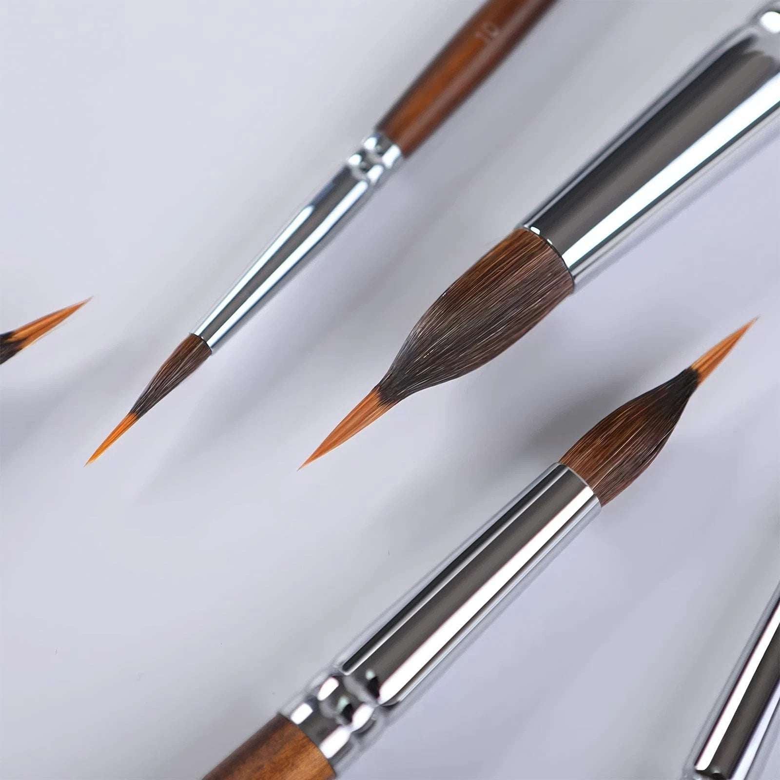 Fuumuui 6Pc Needle Point Brushes Professional Watercolor Brush Set