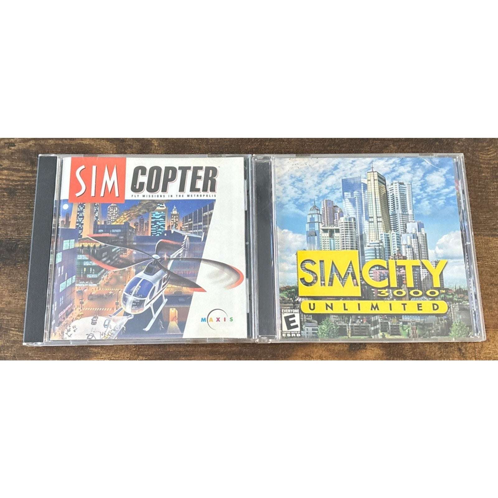 SimCity 3000 Unlimited (PC, 2000) w/ Key & SIM COPTER (PC, 1998) 2 Game Lot