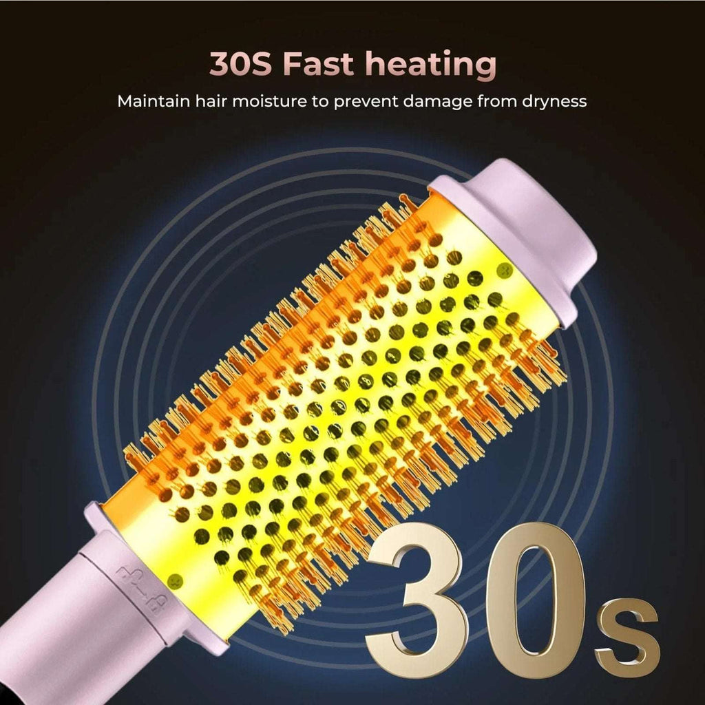 3in1 Thermal Heated Round Brush Set, Adjustable Temp Ceramic Tourmaline 30/38/45