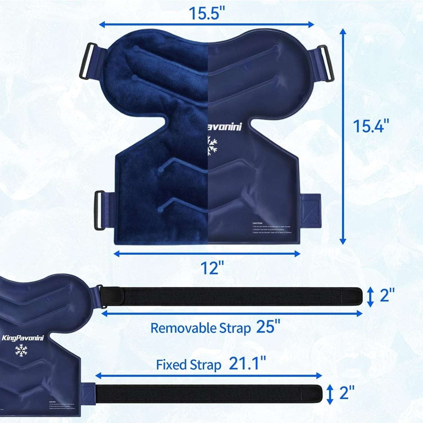 Adjustable Shoulder Gel Ice Pack Cold Therapy Wrap Pain Relief Injuries Reusable