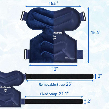 Adjustable Shoulder Gel Ice Pack Cold Therapy Wrap Pain Relief Injuries Reusable