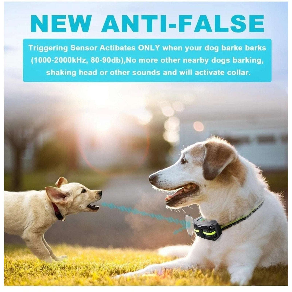 Smart Anti Bark Collar Dogs Up to 120lbs Waterproof, Reflective & Rechargeable