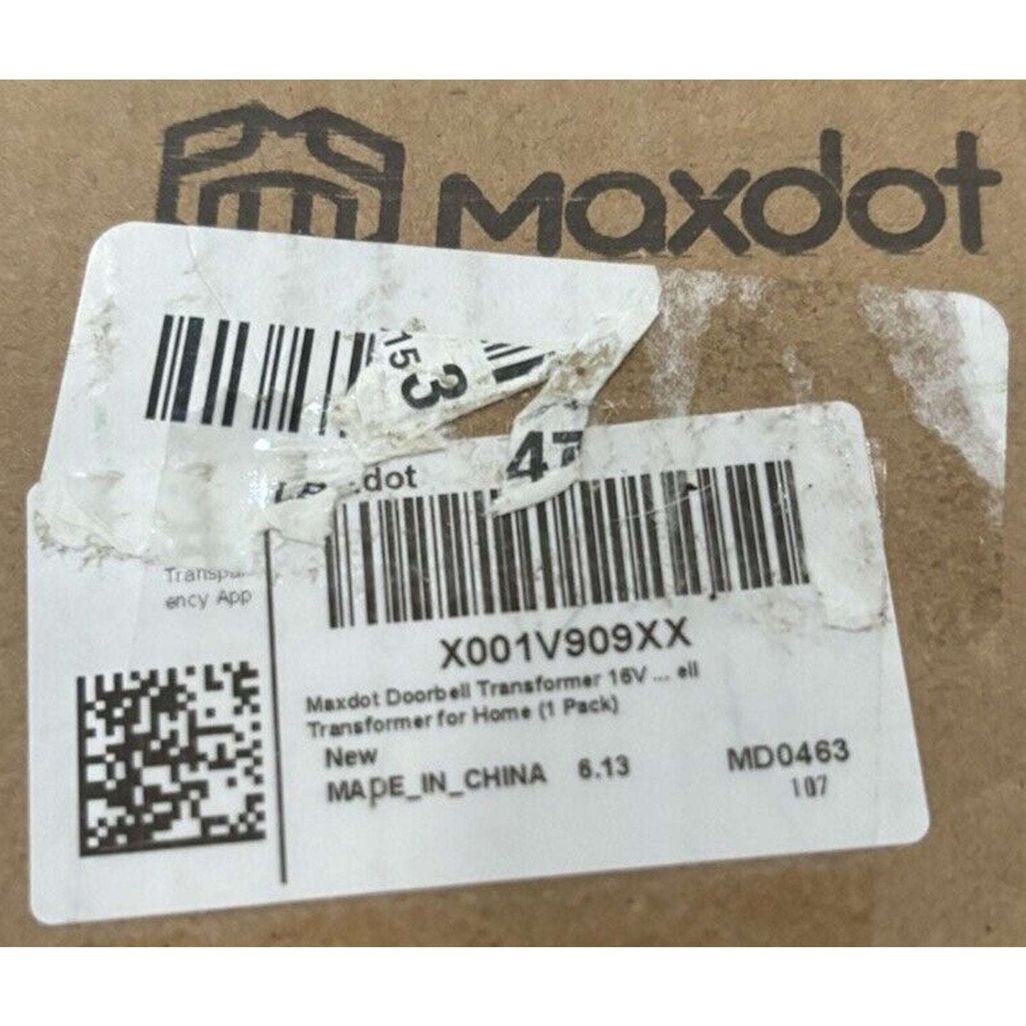 MAXDOT Doorbell Transformer 16V 30VA For Ring Wired Video Doorbell UL Certified