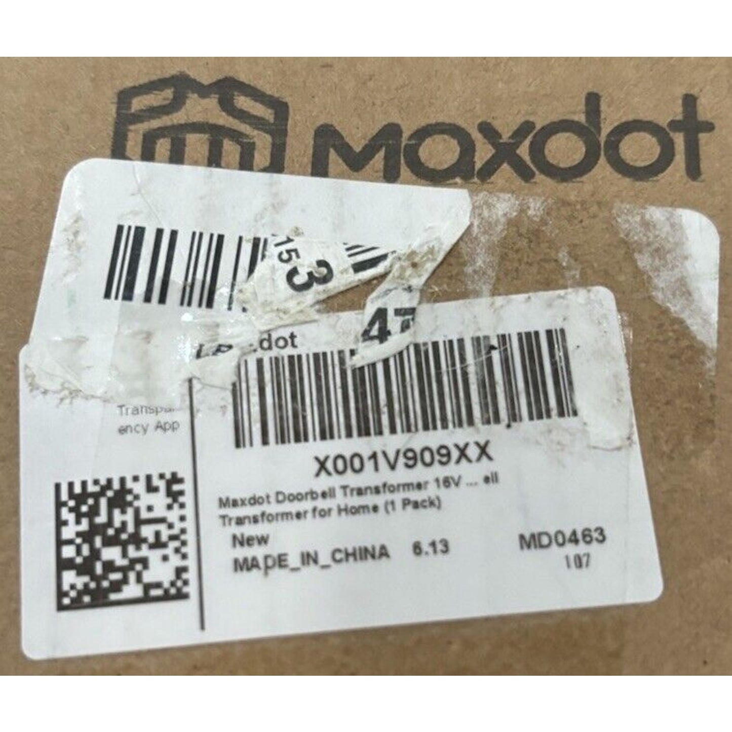 MAXDOT Doorbell Transformer 16V 30VA For Ring Wired Video Doorbell UL Certified