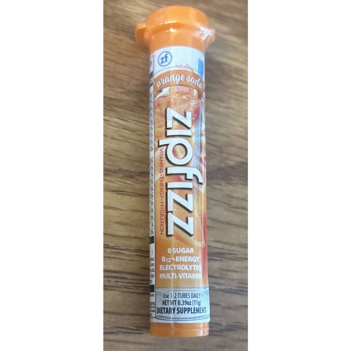 NEW Zipfizz Multi-Vitamin B12 Energy Electrolyte Drink Mix, 30 Tubes Orange Soda
