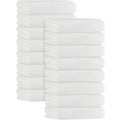 16PC Microfiber 27" x 60" Bath Towel Set Ultra Absorbent, Quick Dry White Stripe
