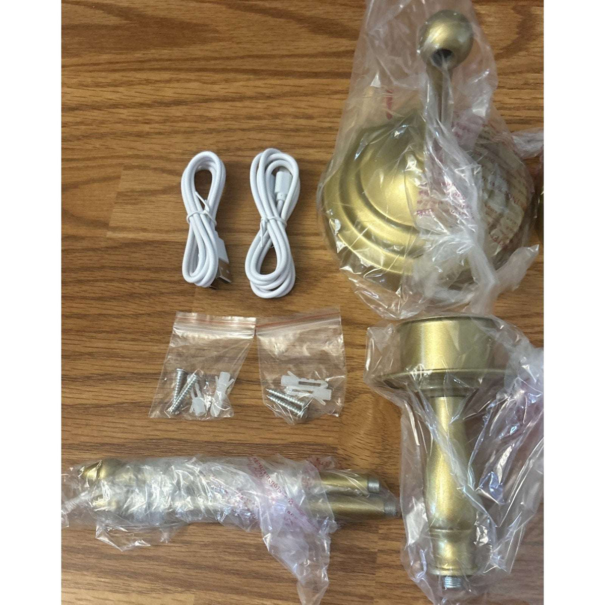 Battery Operated Wall Sconce Set of 2, Vintage Gold Wireless Rechargeable Lights