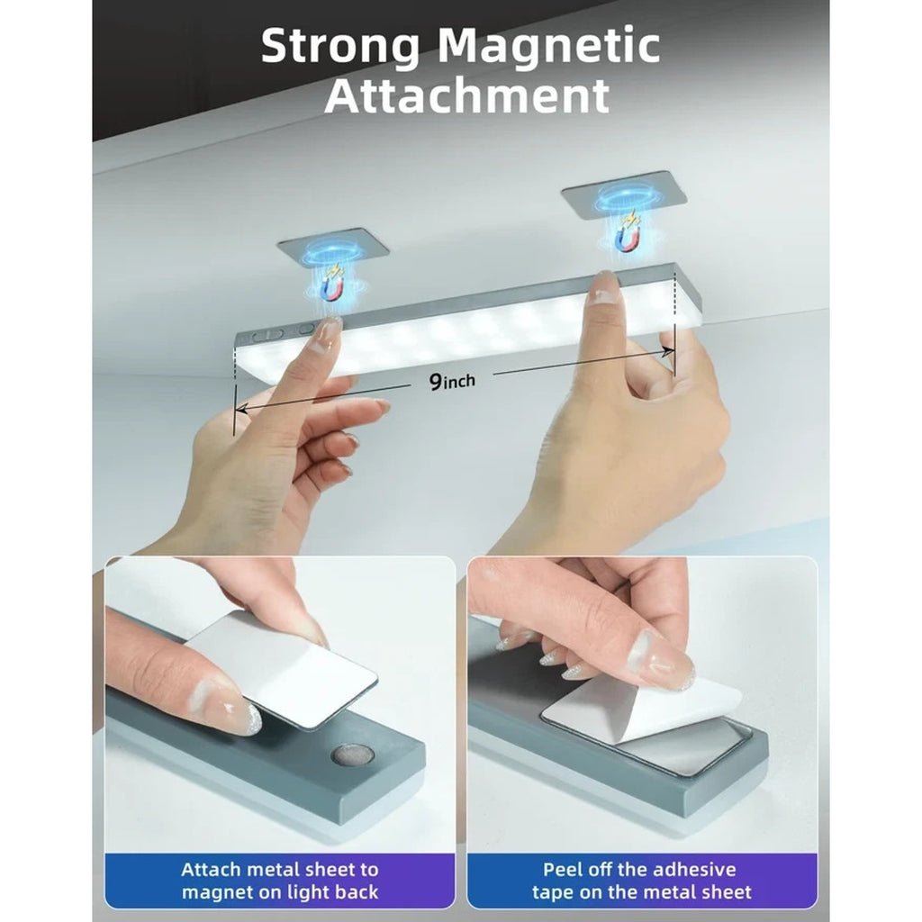 EZVALO Under Cabinet Lighting, 6Pk RGBWW Rechargeable Motion Sensor - READ!