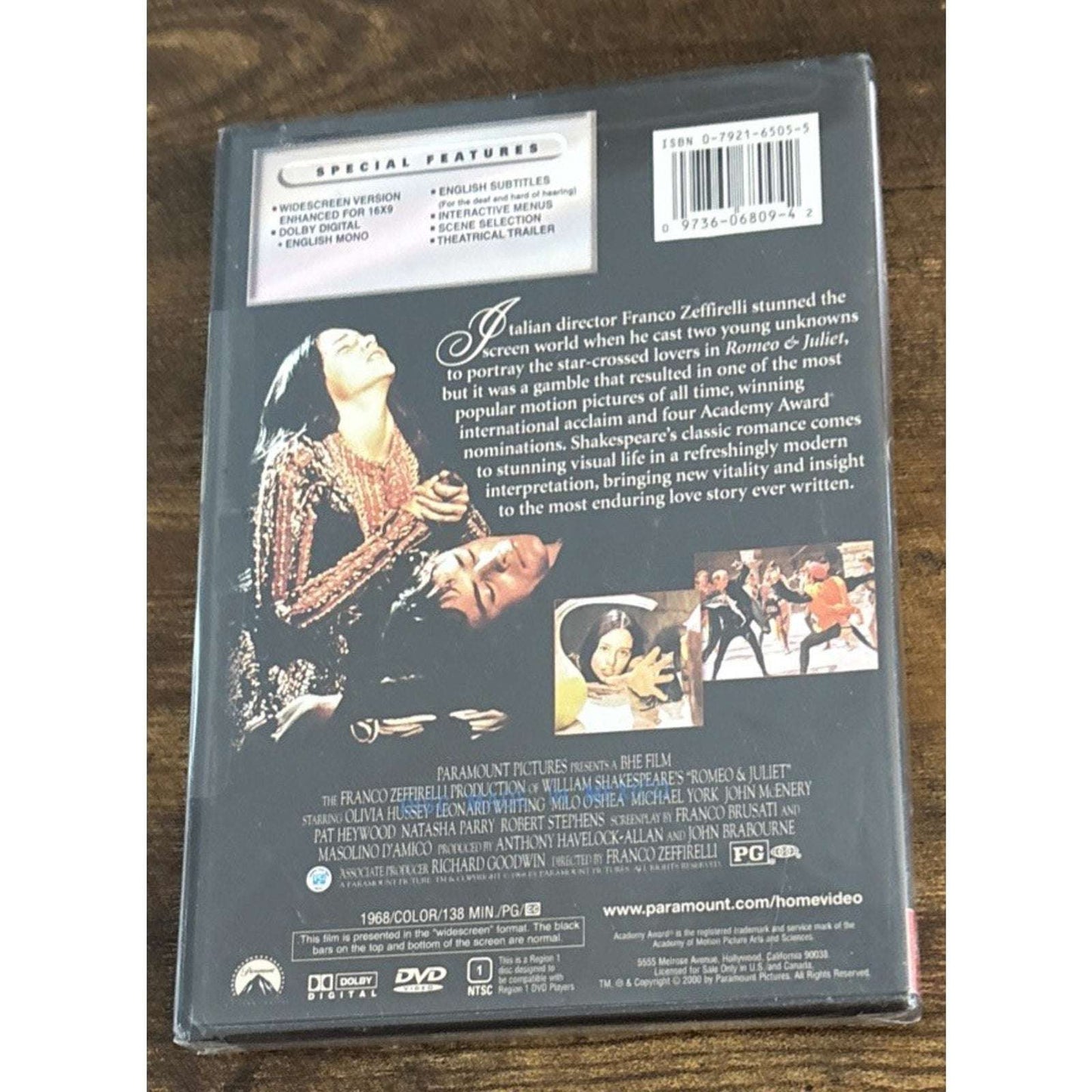 Franco Zeffirelli ROMEO & JULIET (1968) 2000 Widescreen DVD New & Sealed