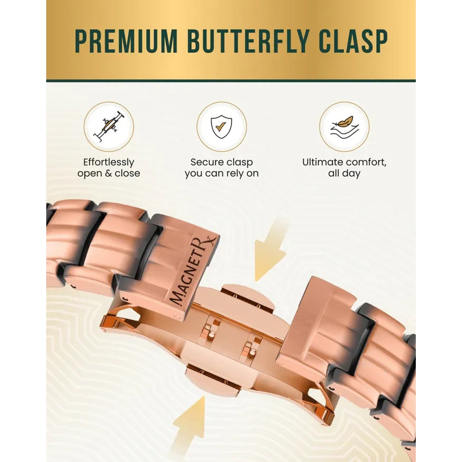 MagnetRX EllipseMAX 5X Strength Copper Magnetic Bracelet