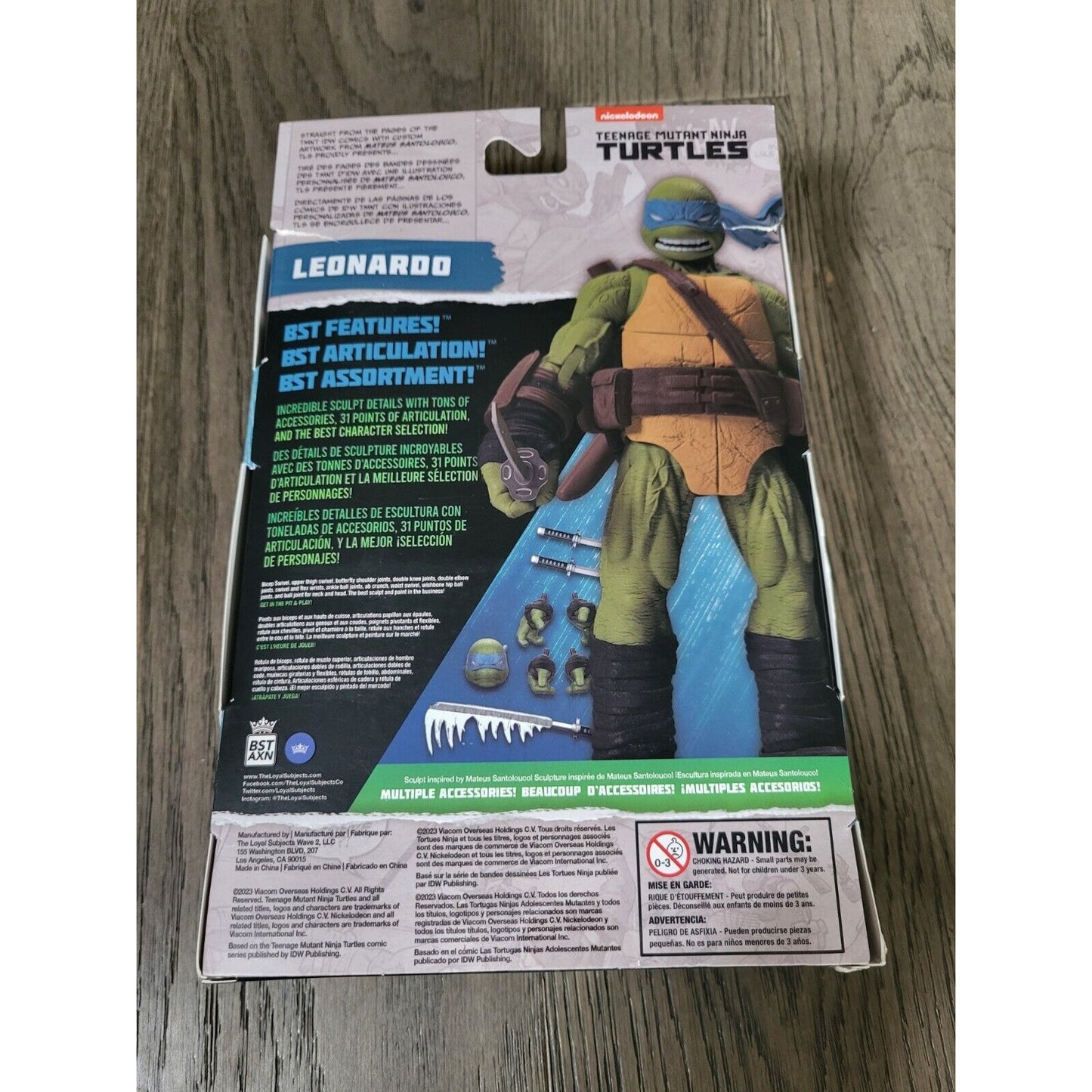 Loyal Subjects BST AXN Teenage Mutant Ninja Turtles Leonardo Battle Ready TMNT