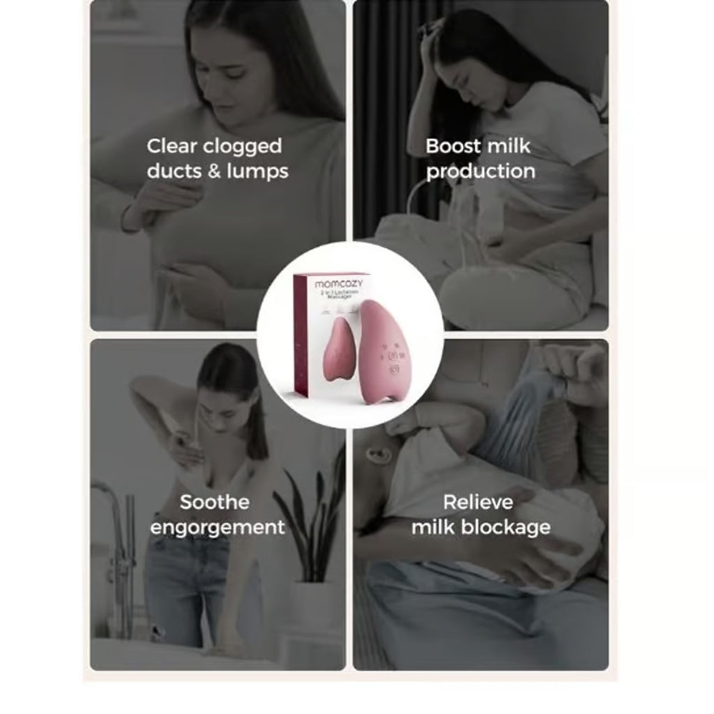 Momcozy Warming Lactation Massager 2-in-1 Heat + Vibration Multi Modes/Levels