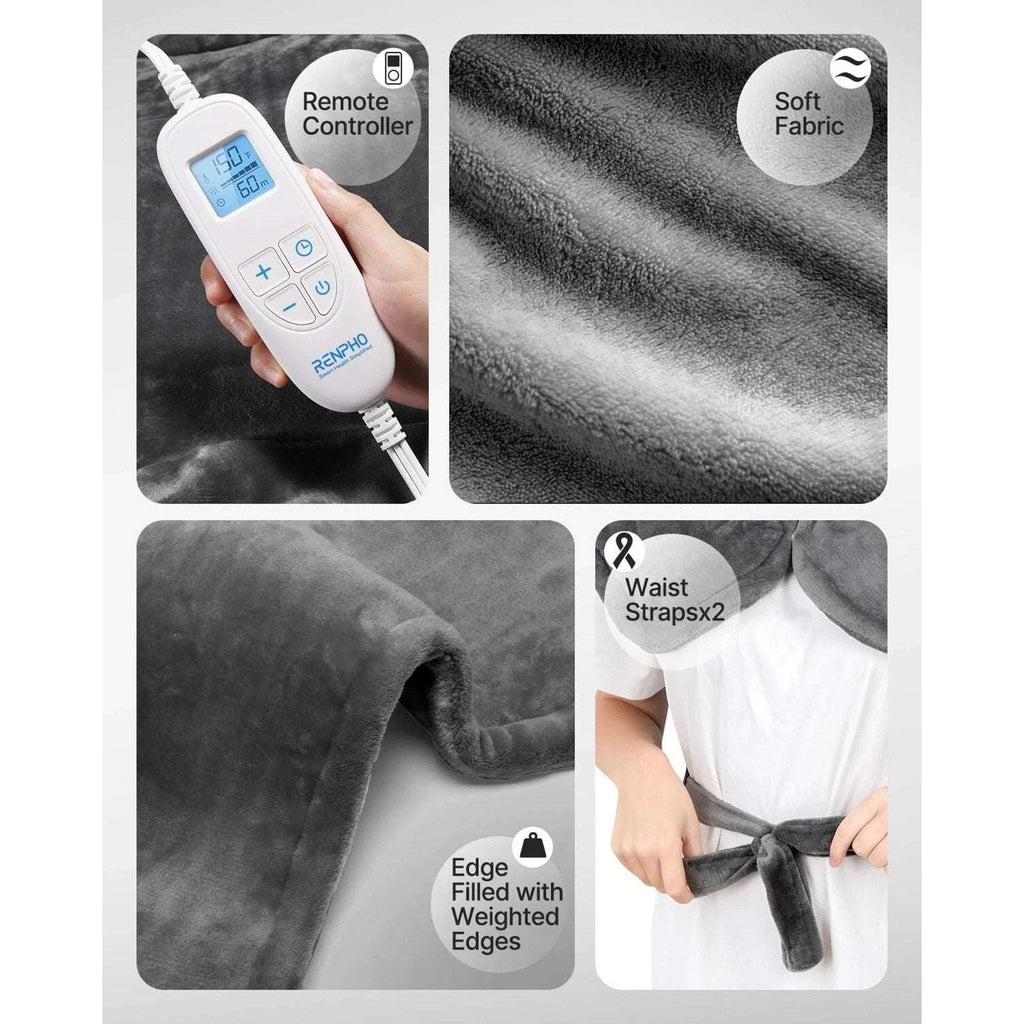 RENPHO Wearable Fast Heating Pad Neck Back & Shoulder w 6 Levels & 3 Timers