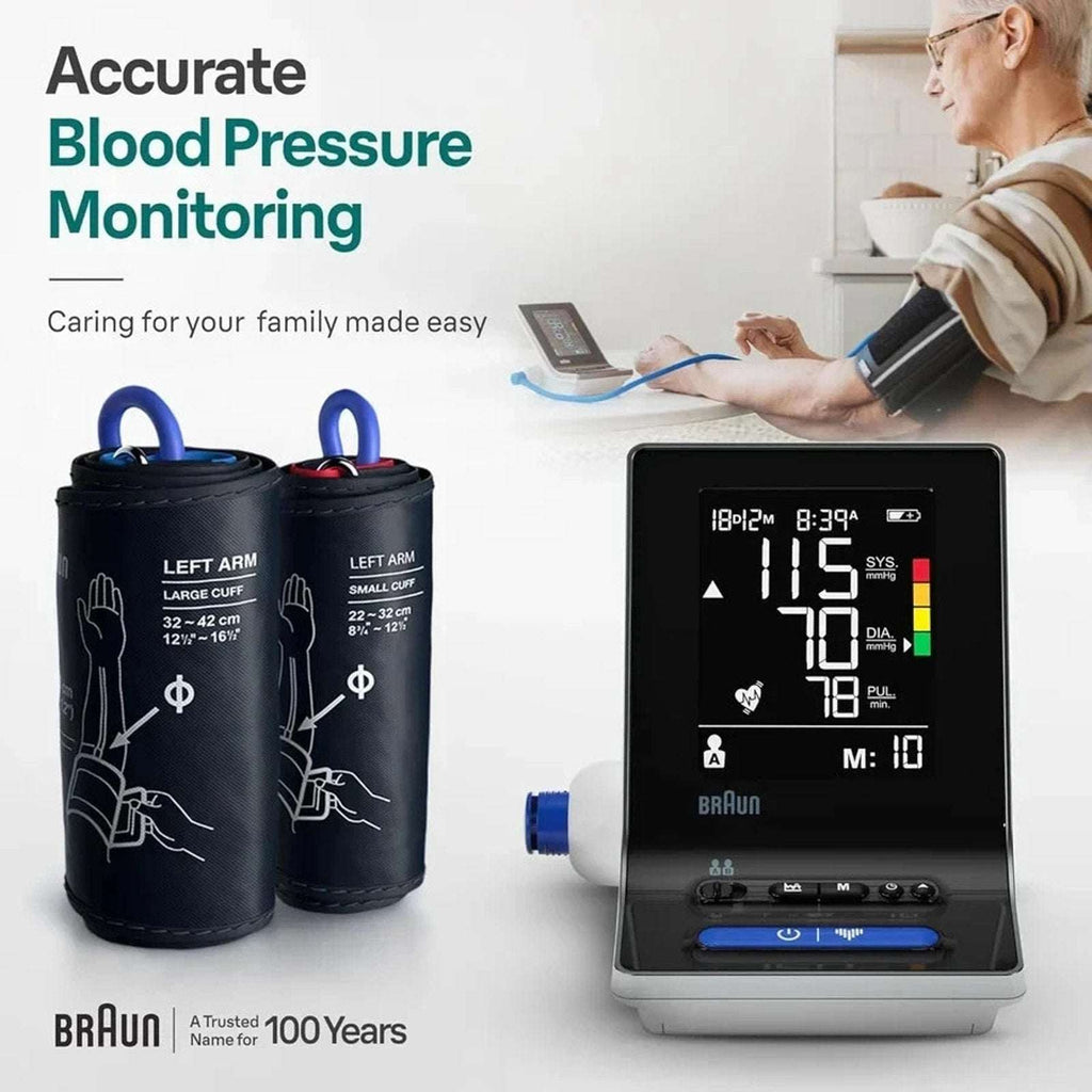 Braun ExactFit 3 Blood Pressure Monitor Large Display 2 Cuffs 80 Memory Slots