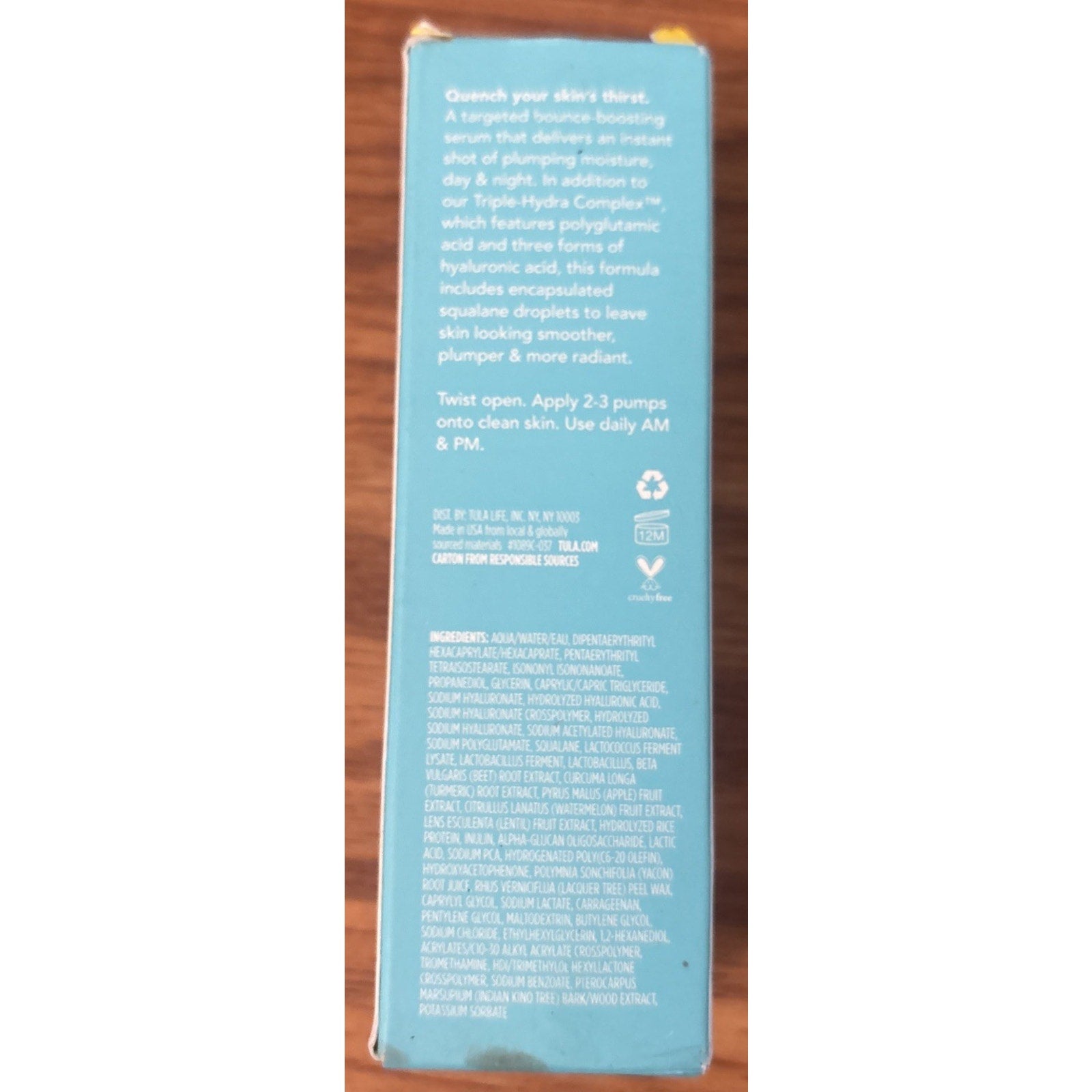 TULA SKINCARE 24-7 ULTRA HYDRATION Triple-Hydra Complex Day & Night SERUM NEW