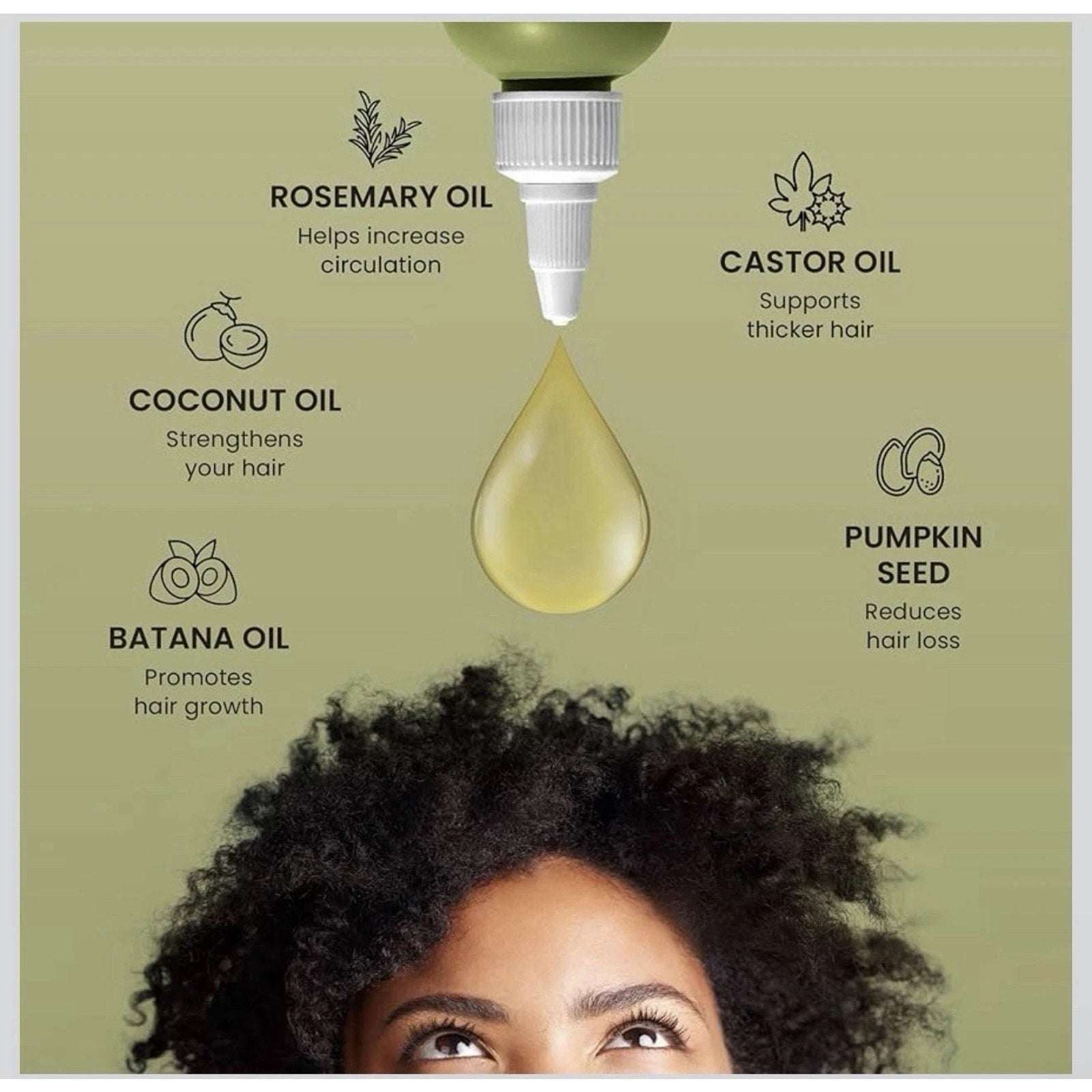 LEBANTA Growth Serum Hydration & Heat Protectant Batana Coconut Caster Rosemary