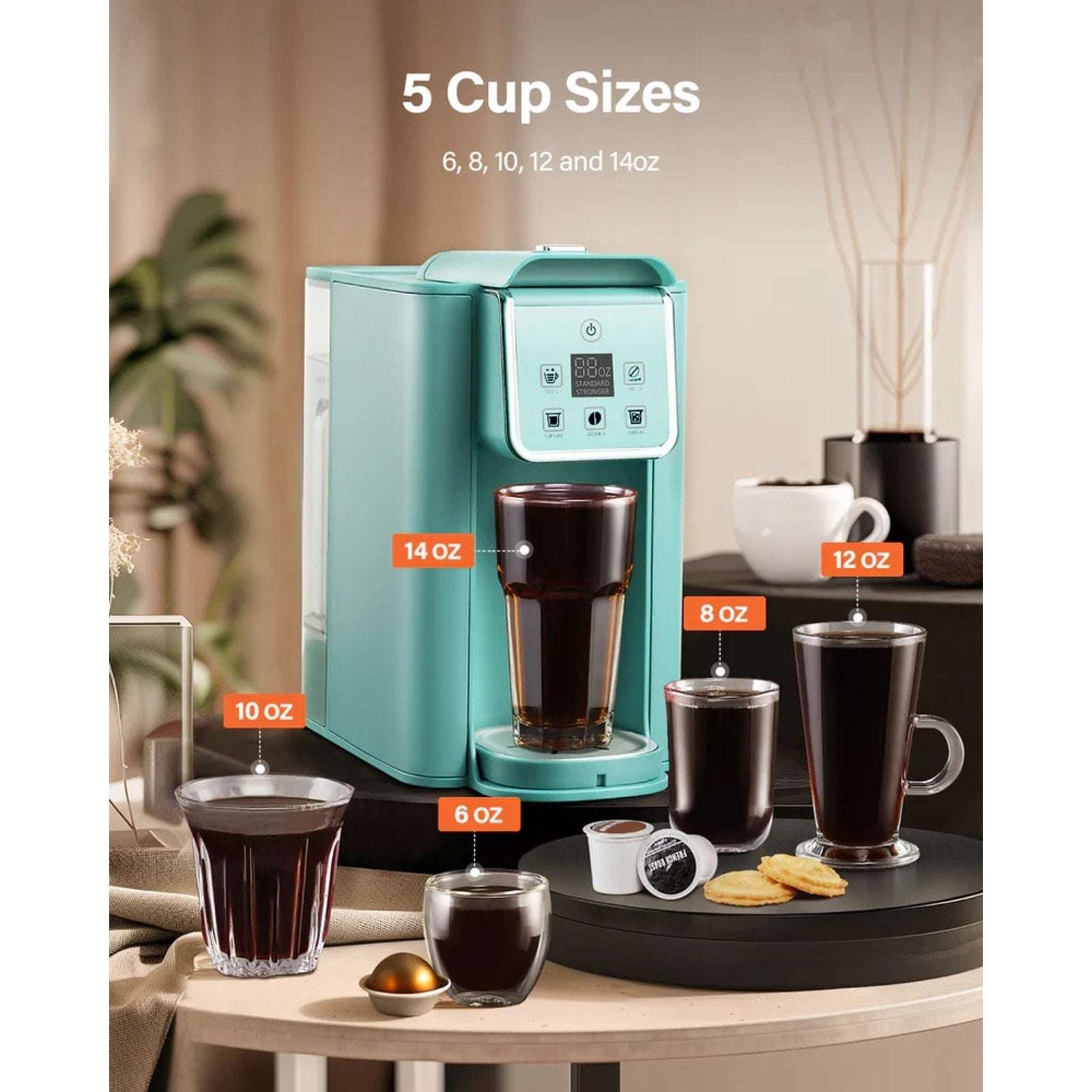 SHARDOR Single Serve Coffee Maker, Hot & Iced Coffee Machine K Cup, Pod & Ground