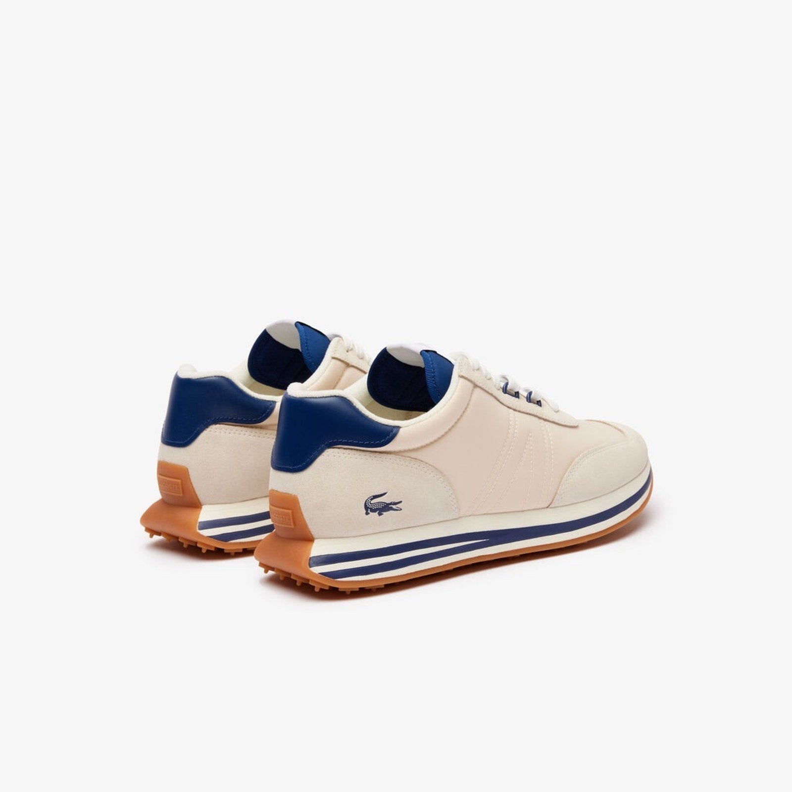 Lacoste L-Spin 223 1 SMA 746SMA0005 Off-White Navy Streetwear Mens Sneakers 11.5
