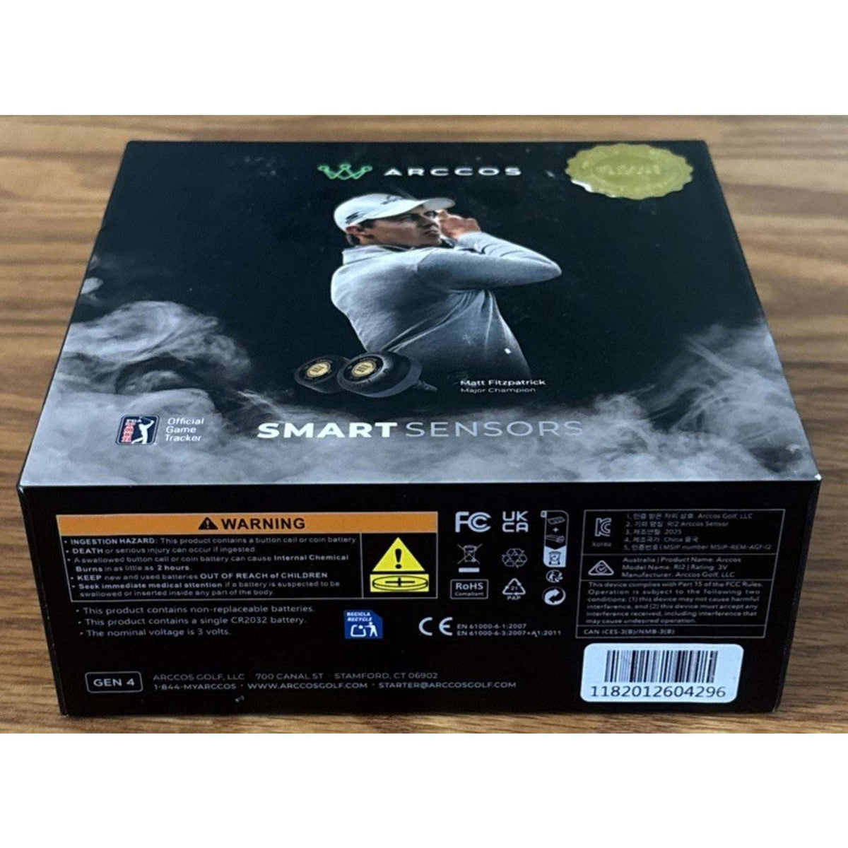 ARCCOS GOLF Gen 4 SMART SENSORS Smoke 80015 AI GPS Rangefinder Game Tracking Set