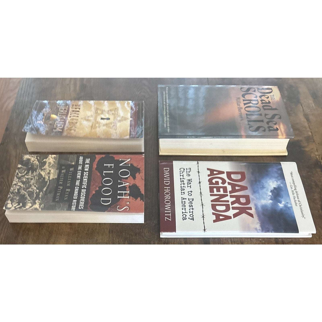 4 Books Dark Agenda, Noah's Flood, Dead Sea Scrolls & Fall & Rise of Jerusalem