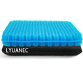 Gel Seat Cushion Long Sitting 16.5" x 14.5" x 2.4" Extra Thick Pressure Relief