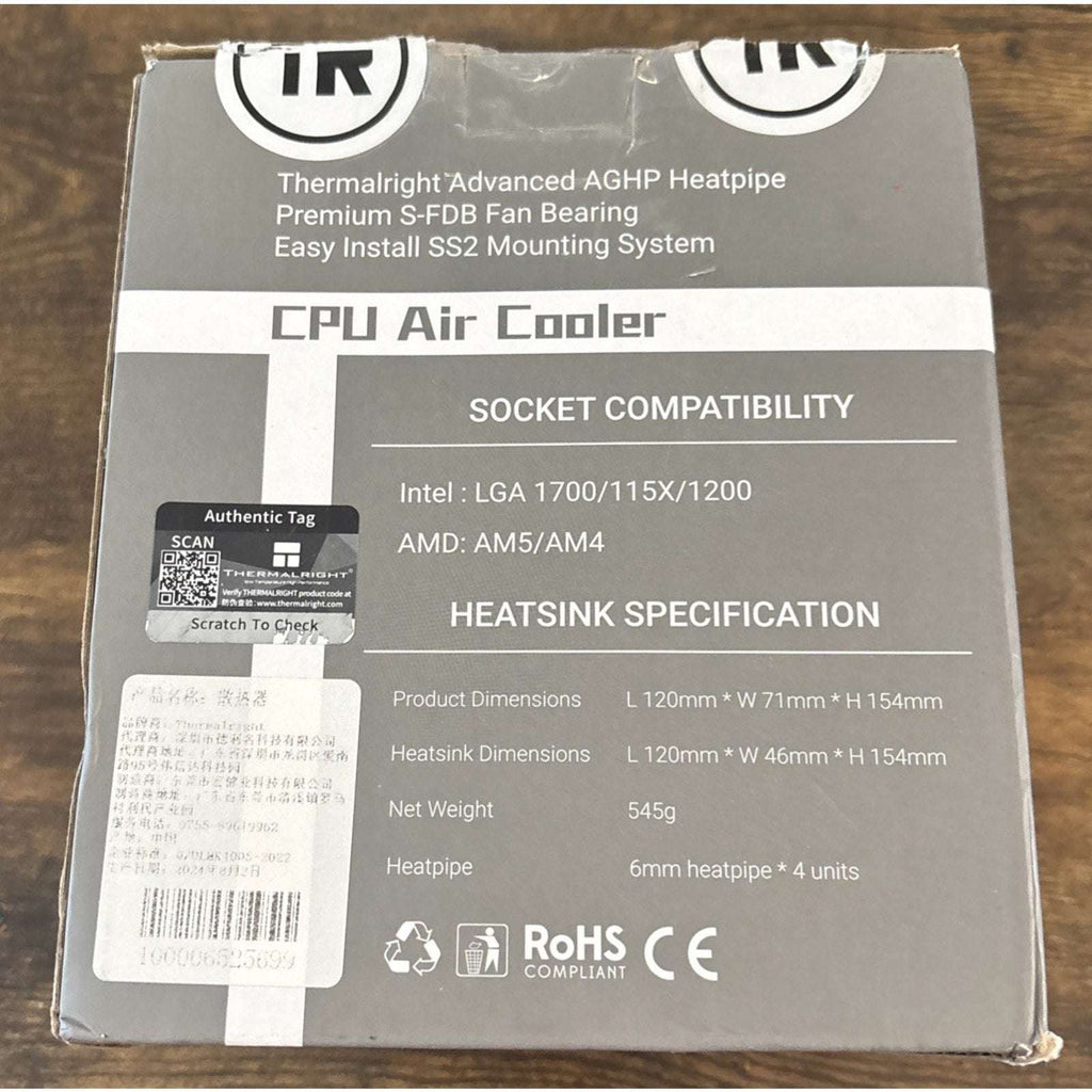 Thermalright Assassin X 120 V2 RYZEN CPU Fan Cooler w/ Heatsink 1500RPM AM5/AM4