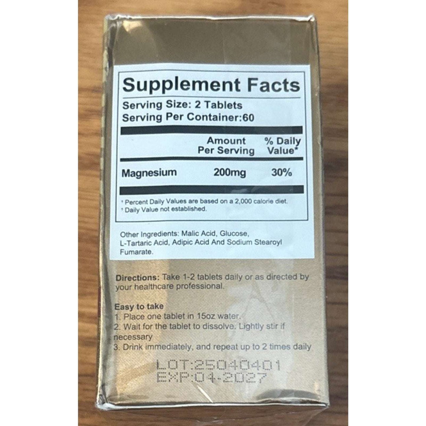 Hydrogen Water Tablets H2 Molecular Supplements w/ Magnesium 120Ct EXP 04/27